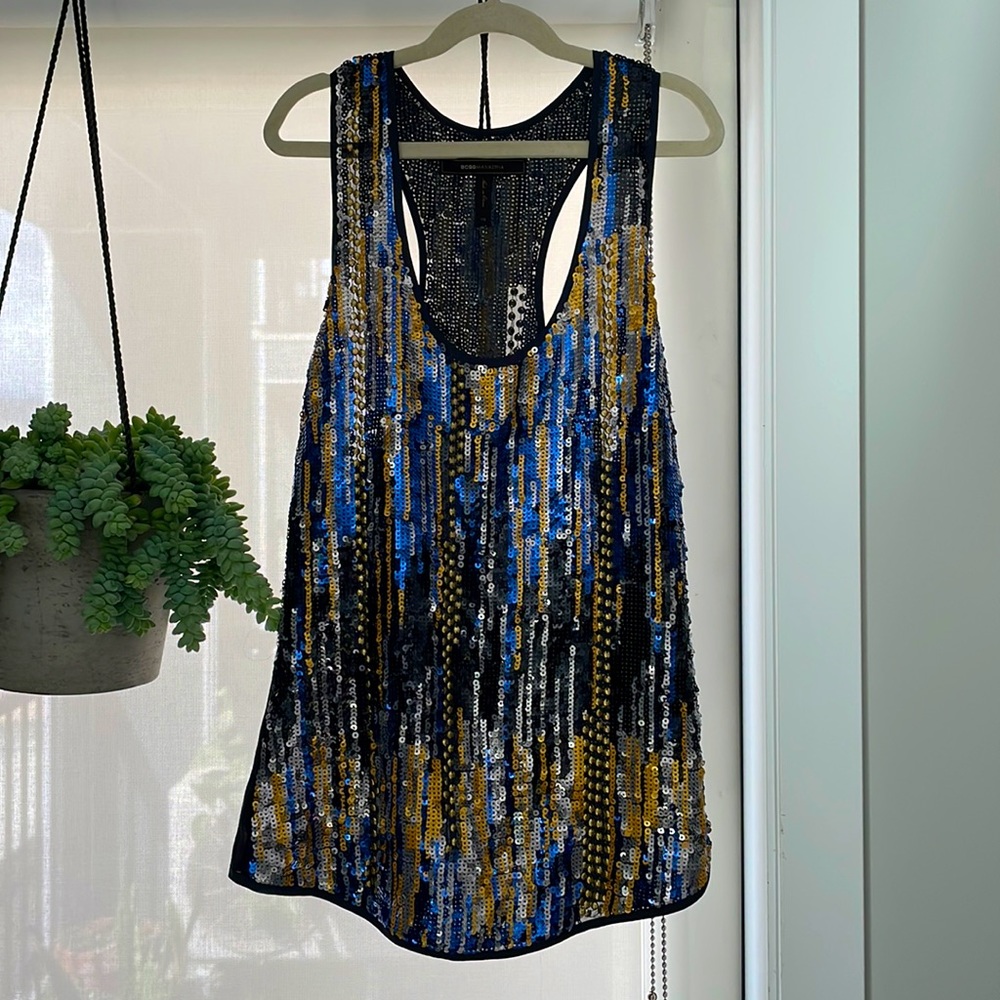 BCBG Sequin Racerback XS